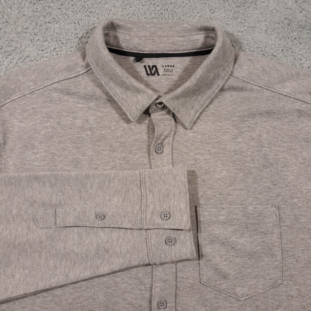 VRST Flannel Shirt Mens Large Heavyweight Gray Long Sleeve Outdoor